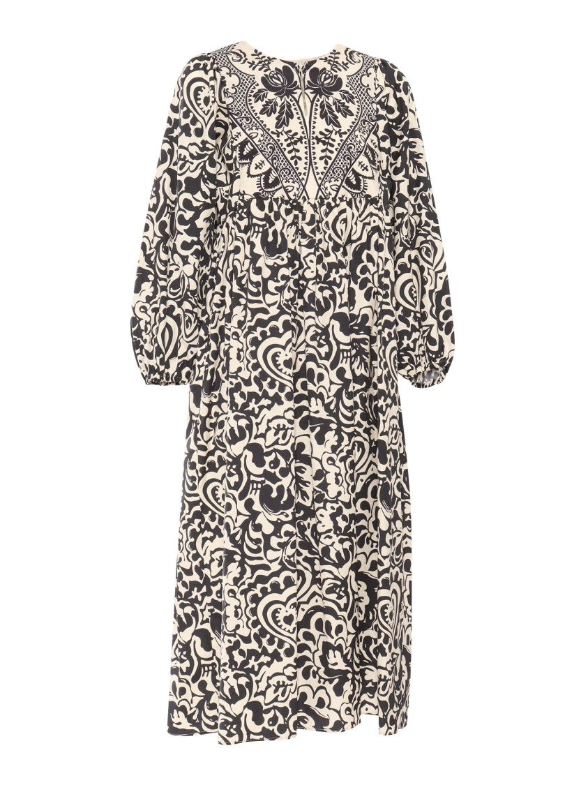 Max Mara Black Cotton Midi Dress