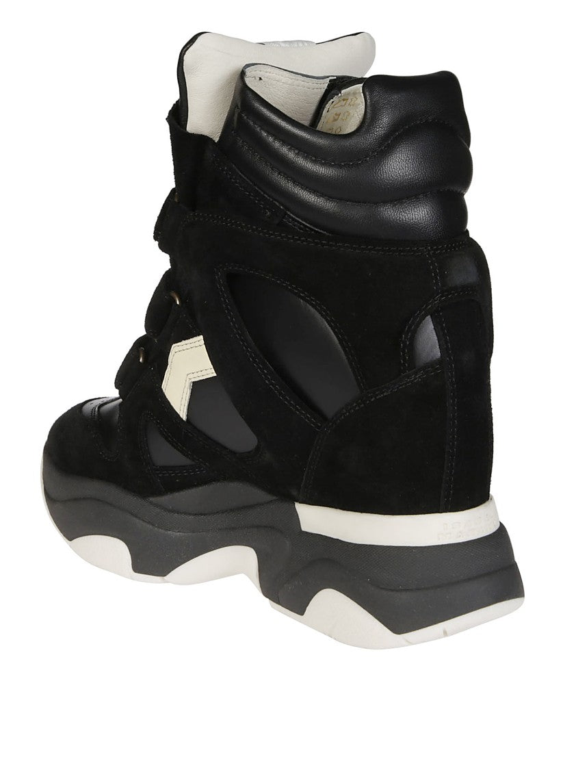 Isabel Marant Balskee-Gz High-Top Chunky Leather Sneakers