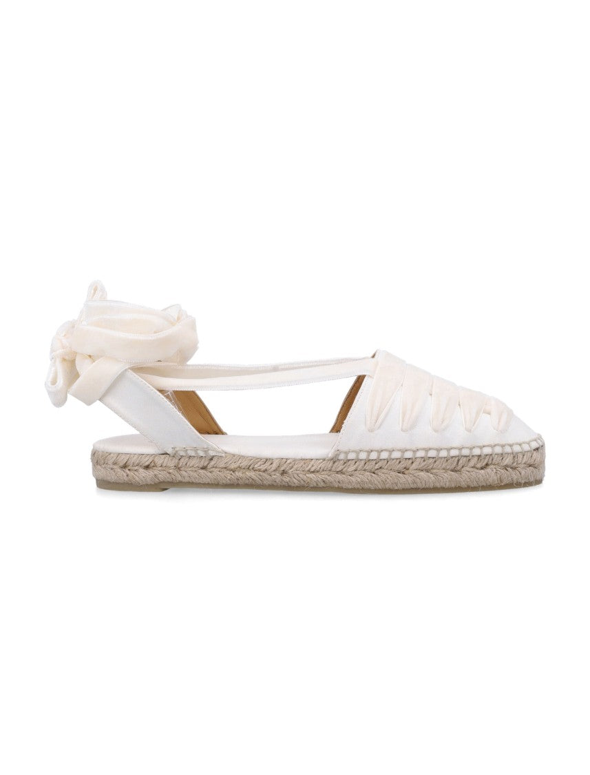 Castaner Ruched Design Espadrilles With Floral Accent