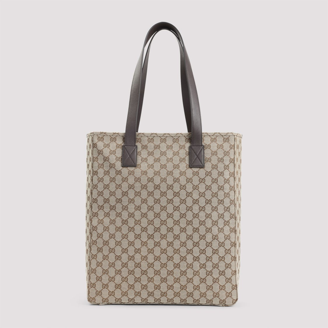 Gucci Rectangular Beige Canvas Tote