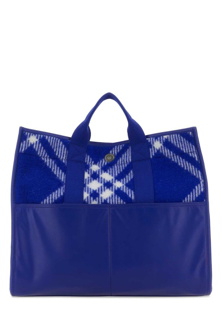 Burberry Embroidered Fabric Knight Shopping Bag