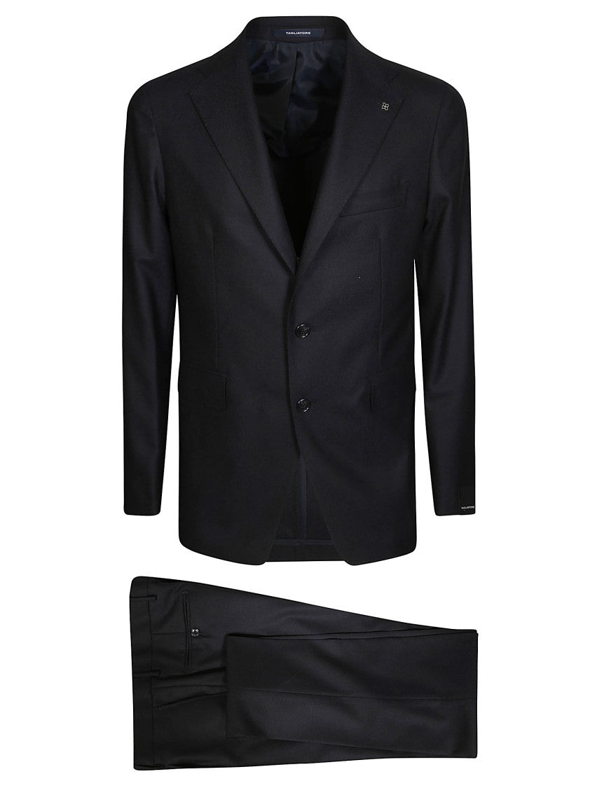 Tagliatore Single-Breasted Tailored Suit With Notched Lapel