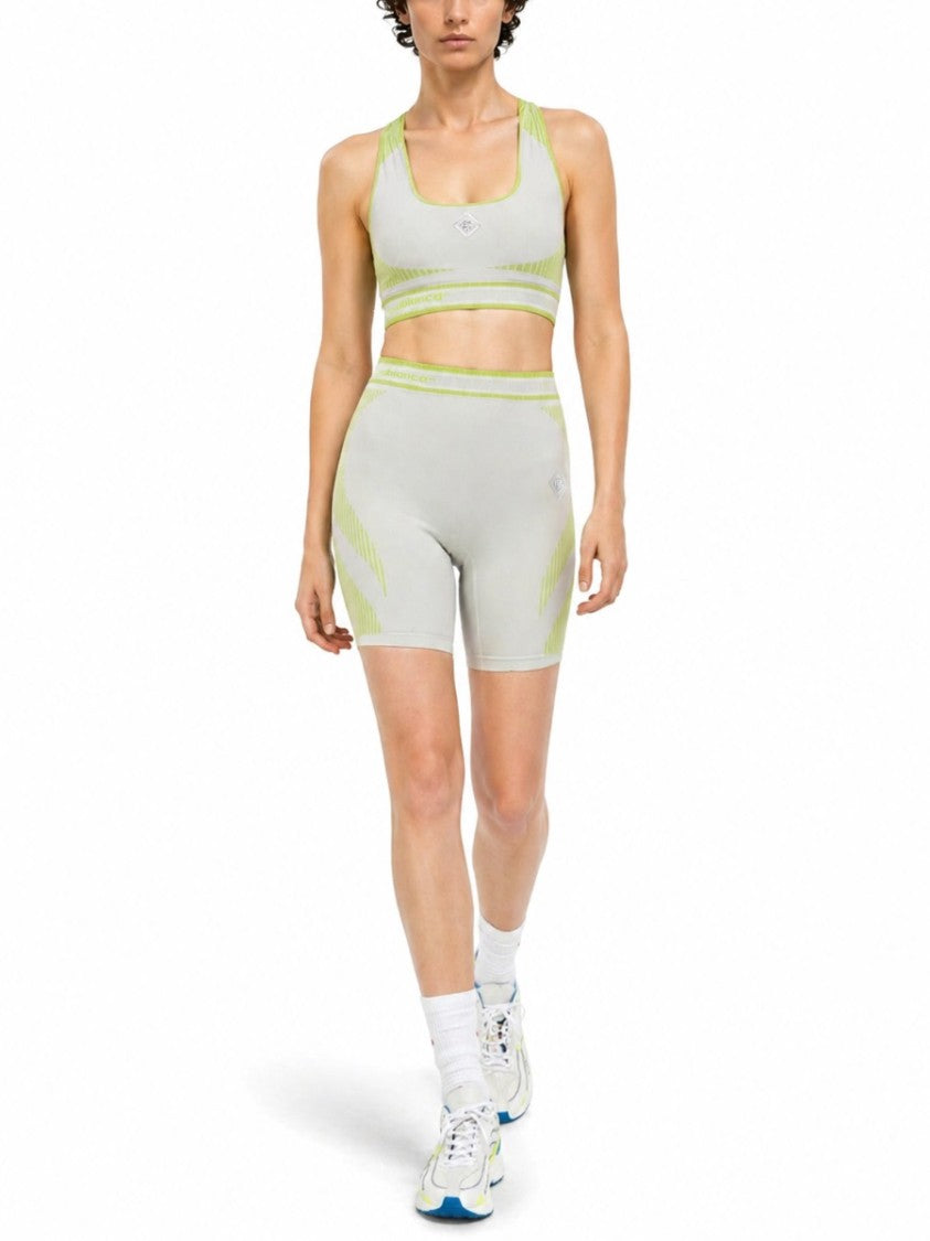 Casablanca Seamless Polyamide-Blend Striped Bralette Top