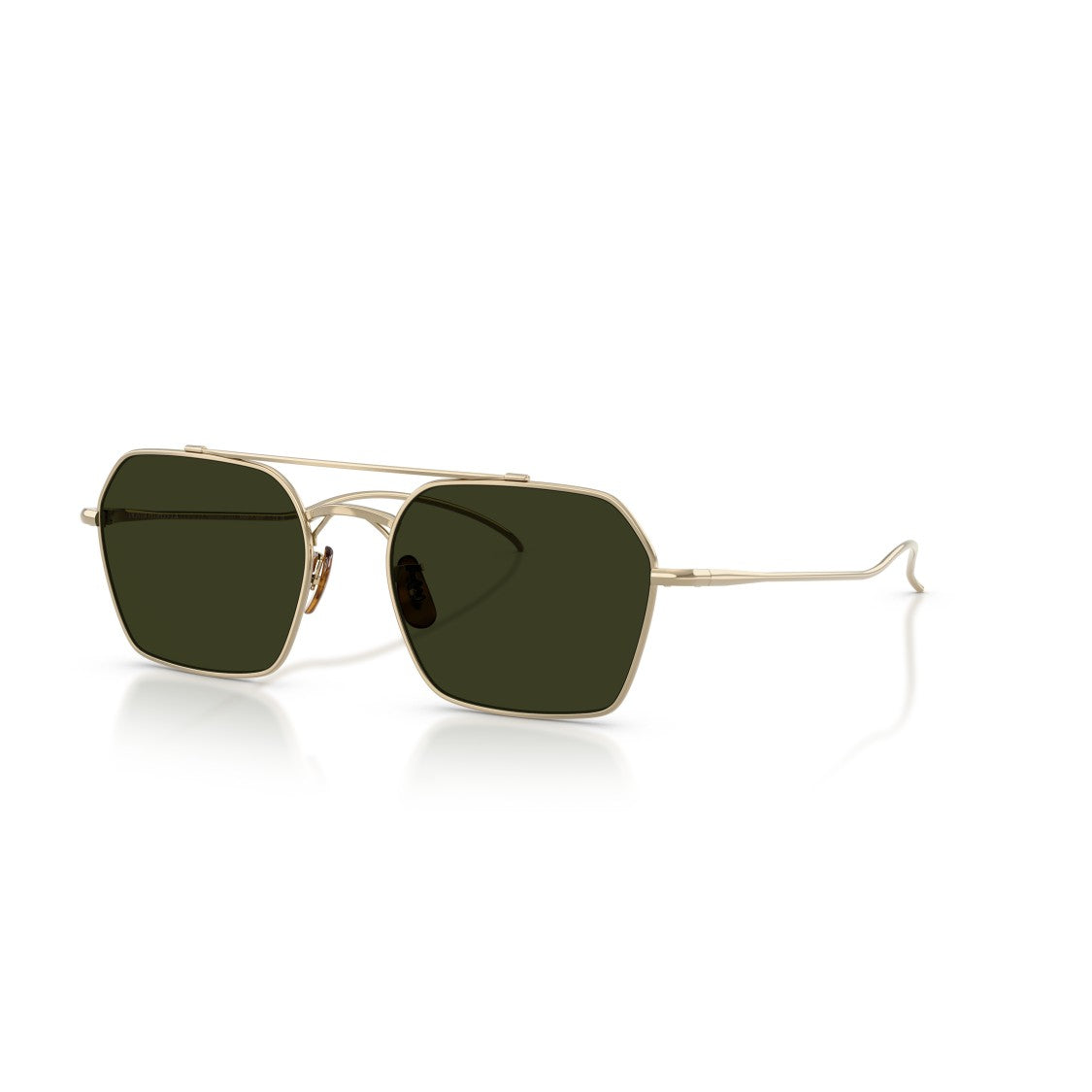 Oliver Peoples 0Ov1365st Rectangular Titanium Sunglasses With Double Bridge