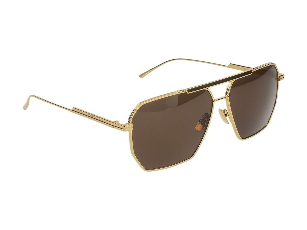 Bottega Veneta Gold Bv1012s Metal Geometric Sunglasses