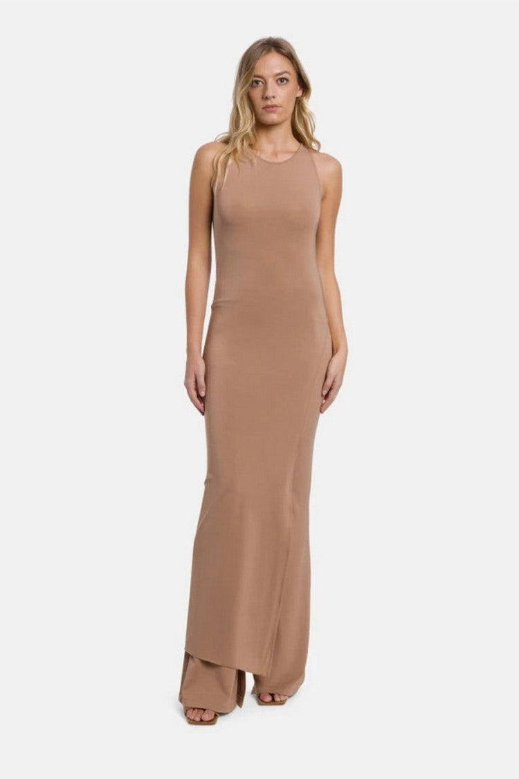 Dondup Brown Racerback Maxi Dress