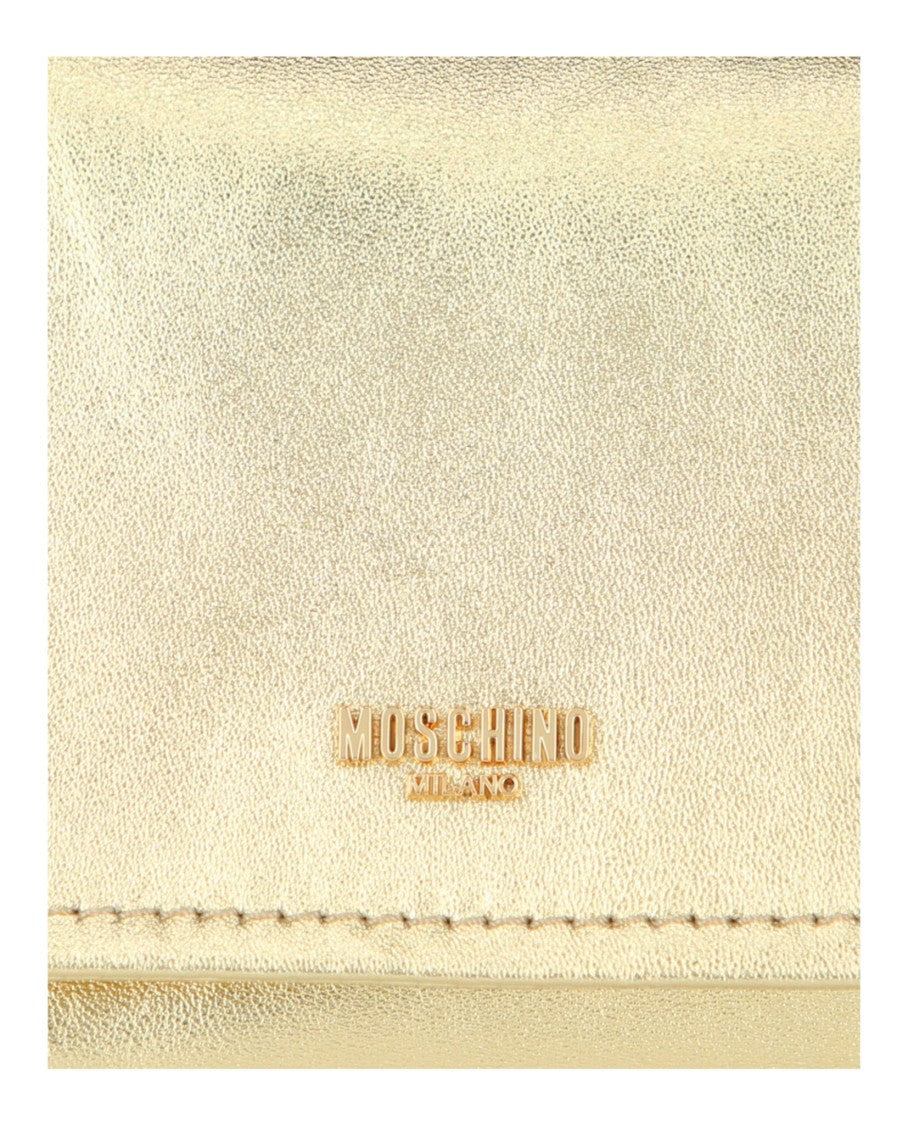 Moschino Logo-Lettering Metallic Crossbody Bag