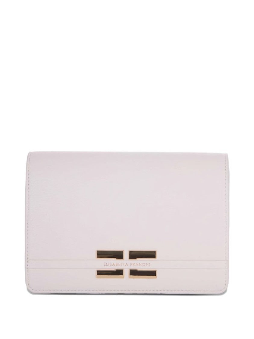Elisabetta Franchi Rectangular Clutch With Gold-Tone Chain Strap