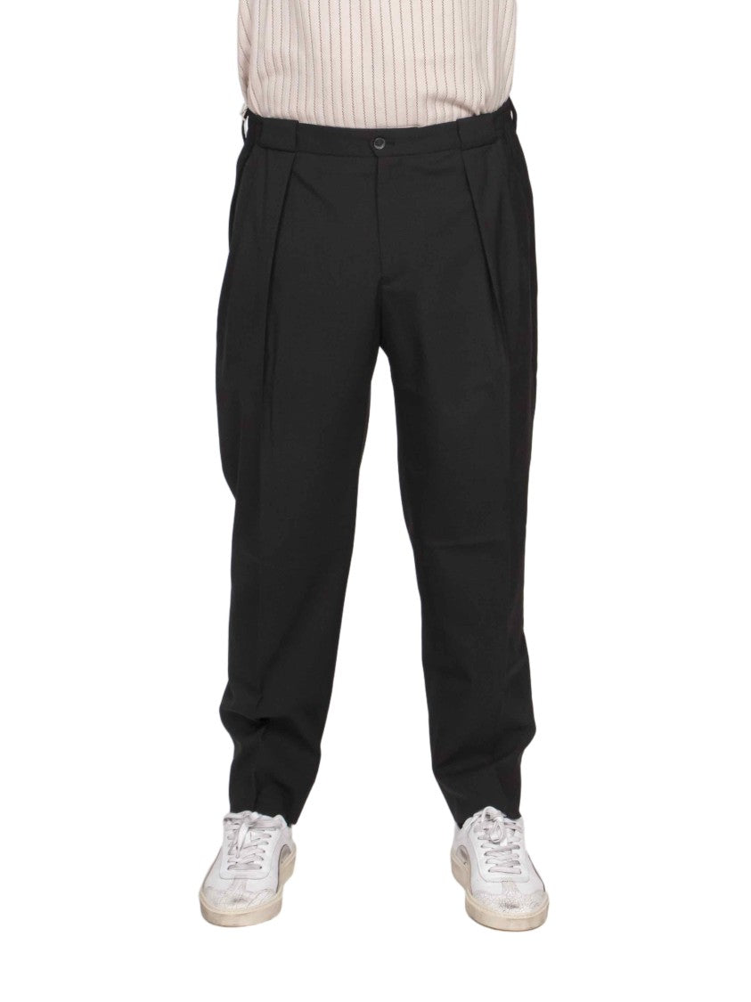 Briglia Portobellos Tapered Pleated Straight-Leg Pants