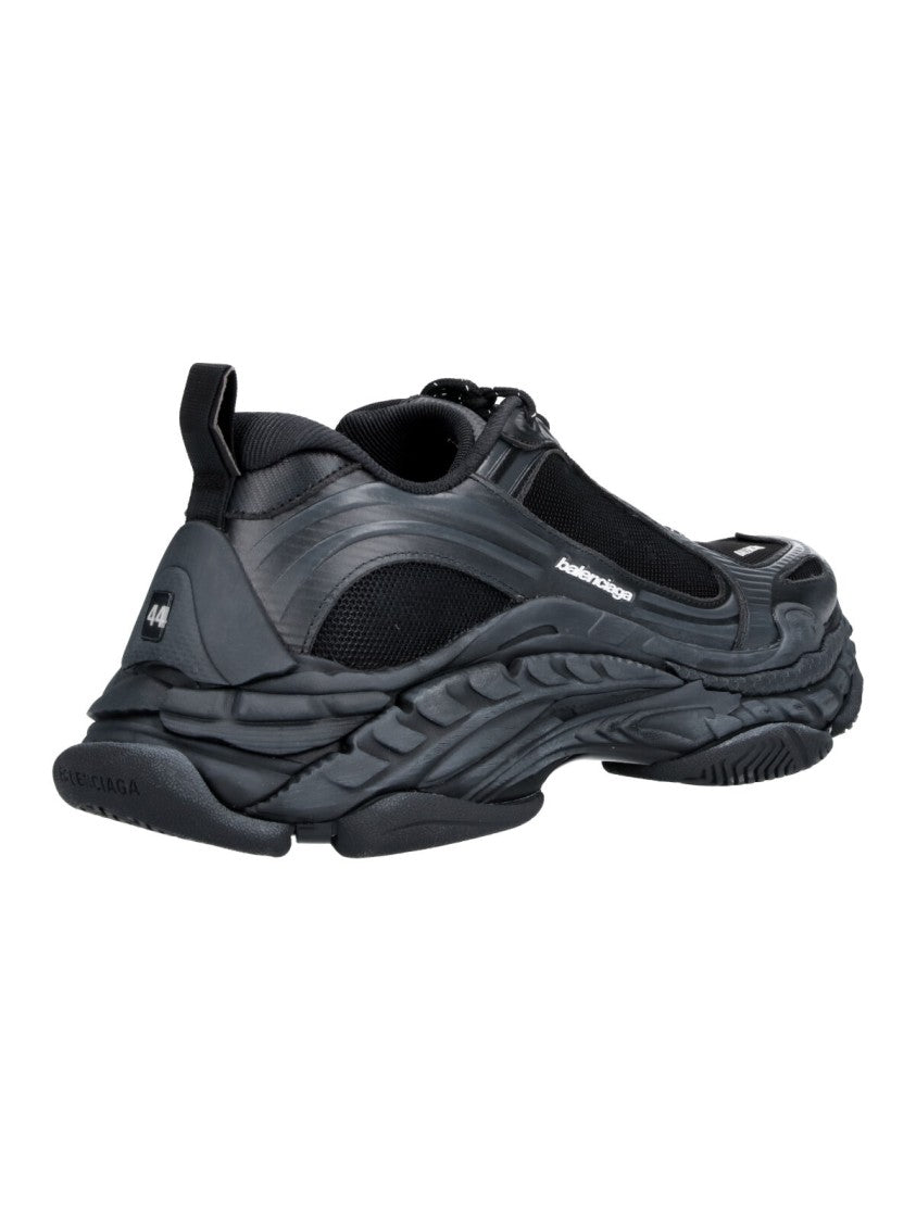 Balenciaga Futuristic Black Sneakers With Sculpted Chunky Sole