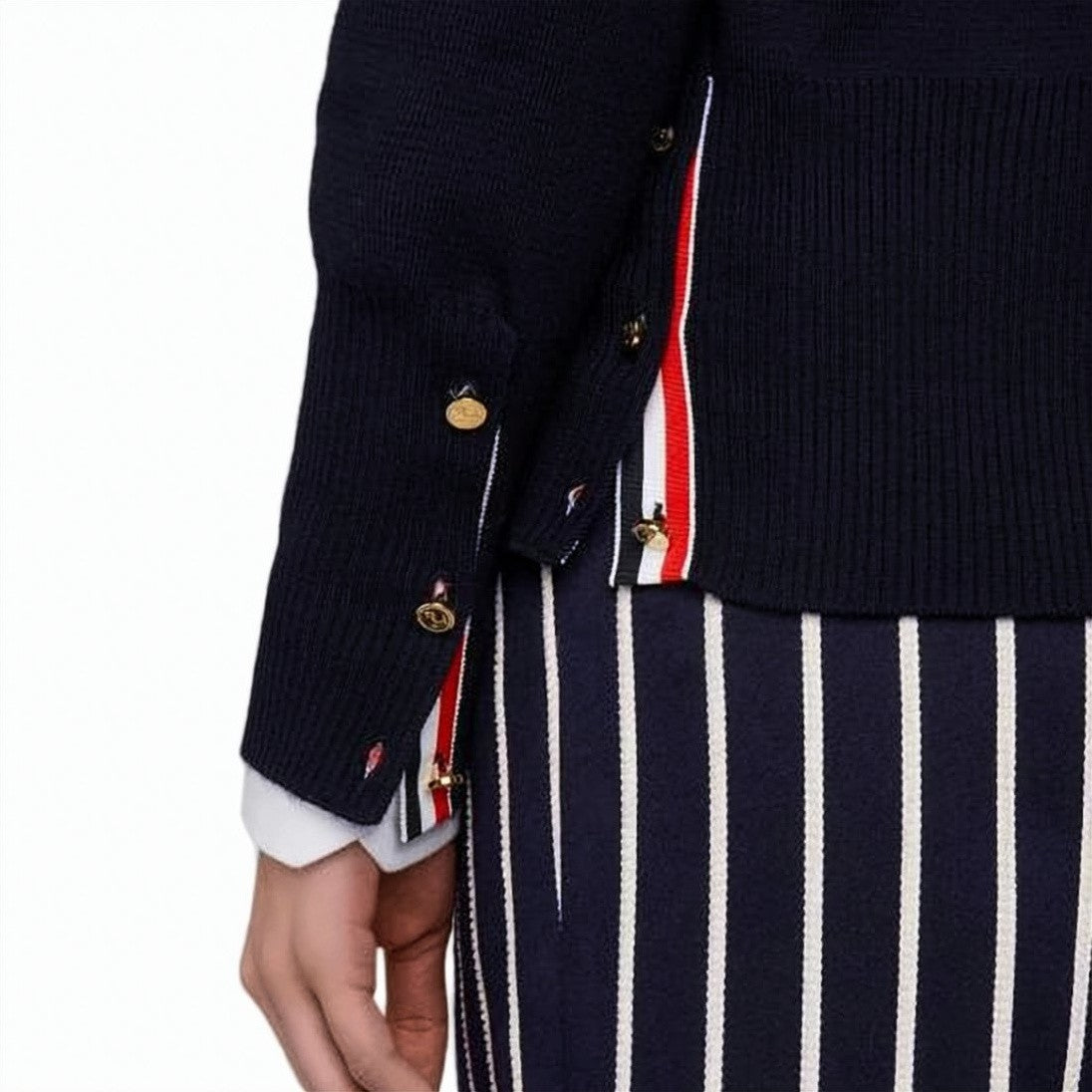 Thom Browne V-Neck Cardigan In Fine Merino Wool