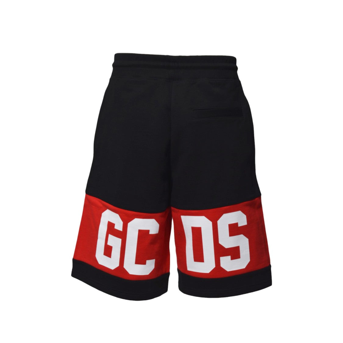 Gcds Black Band Logo Cotton Bermuda Shorts