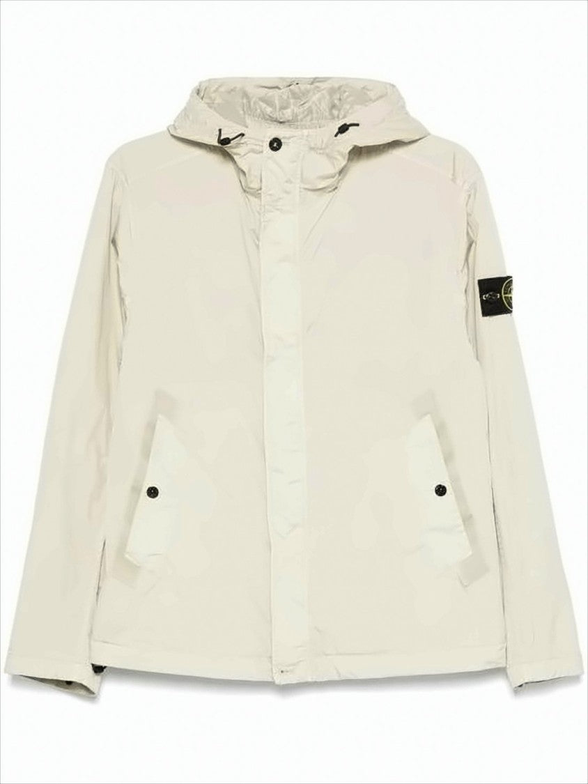 Stone Island Minimalistic Nylon Jacket With Adjustable Hood