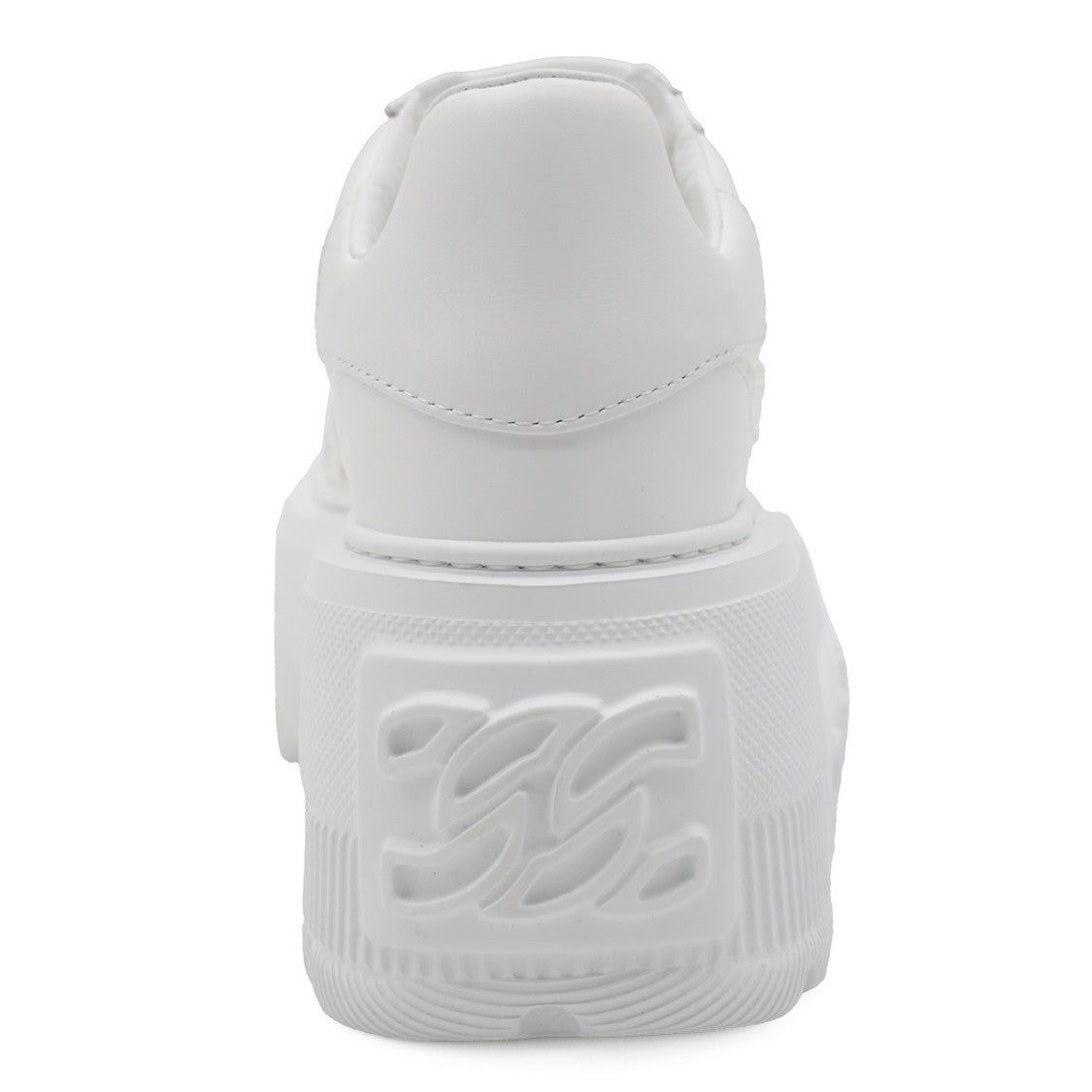 Casadei White Leather Woven Desing Sneakers