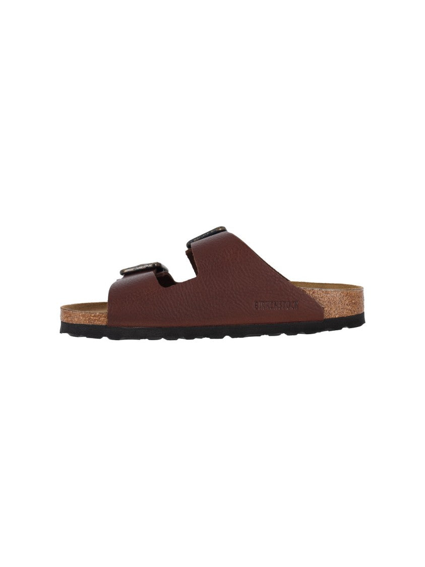 Birkenstock Brown Calf Leather Arizona Wire Buckle Sandals