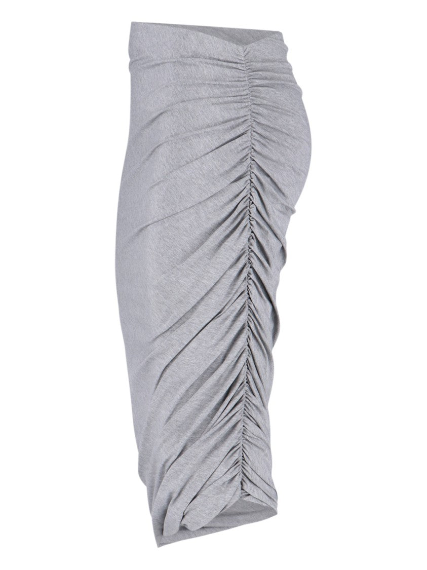 The Attico Asymmetrical Midi Skirt With Draped Details