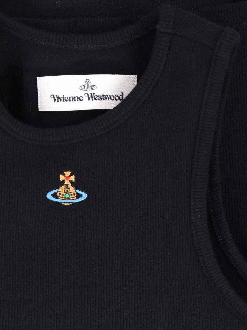 Vivienne Westwood "Orb" Logo Tank Top – Black