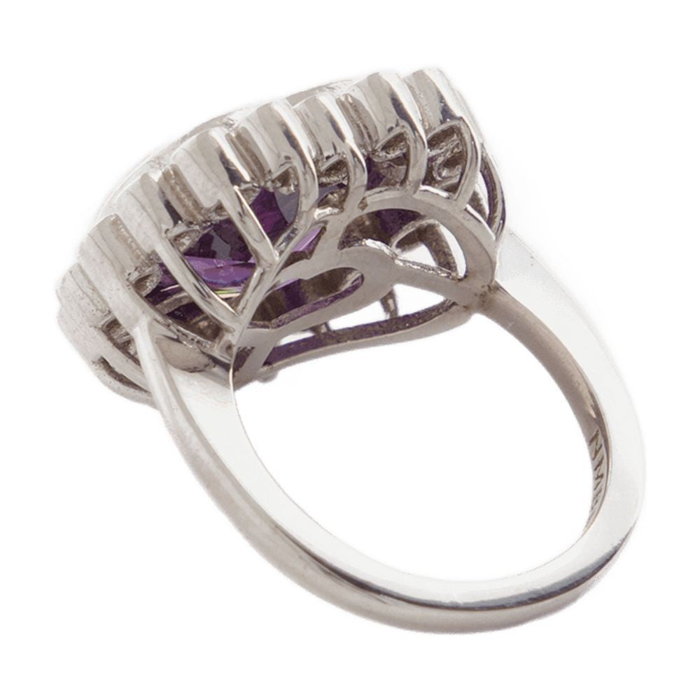 Numbering Purple/Gold Plated N-Dia Heart Ring 3
