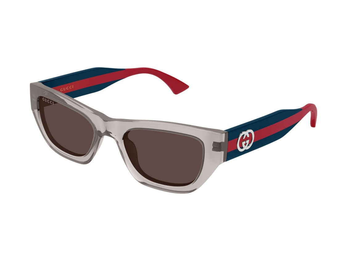 Gucci Gg2116s Striped Oversized Square Sunglasses