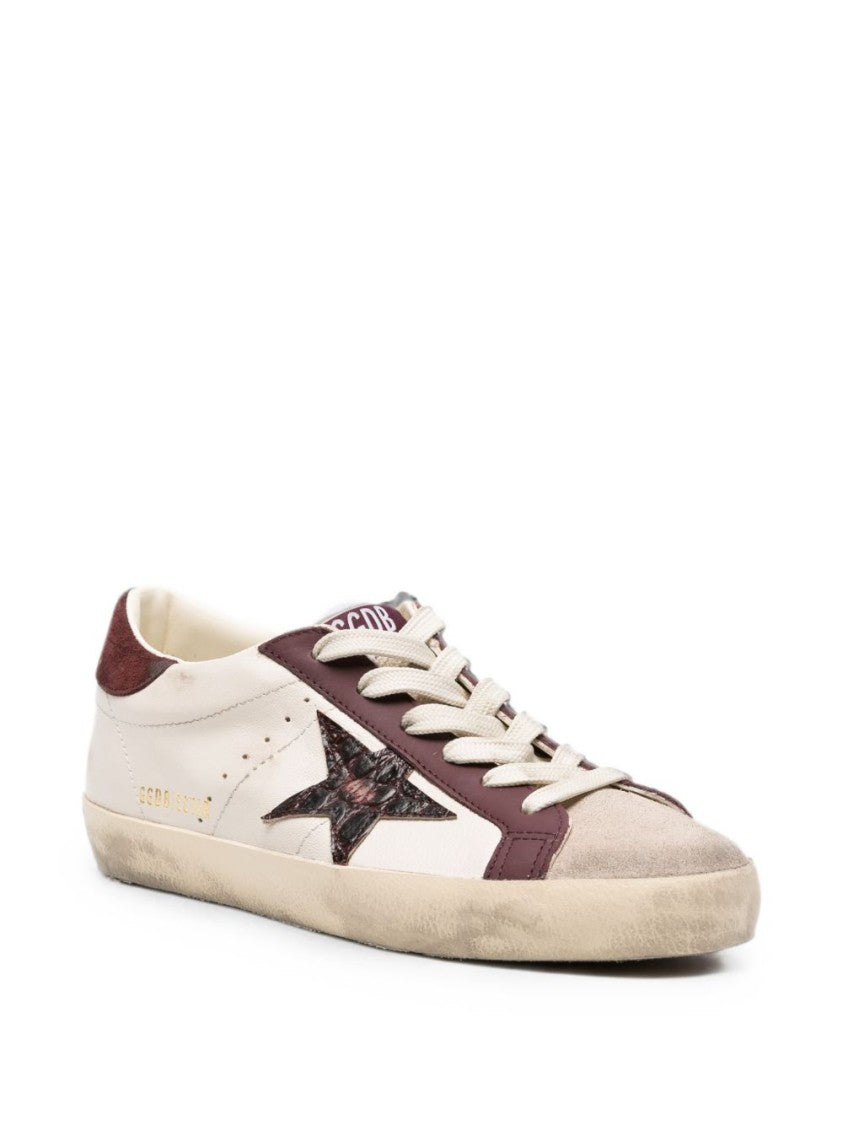 Golden Goose White Leather Super Star Sneakers