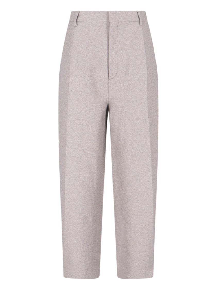 Filippa K K Wide Trousers In Grey Wool Blend