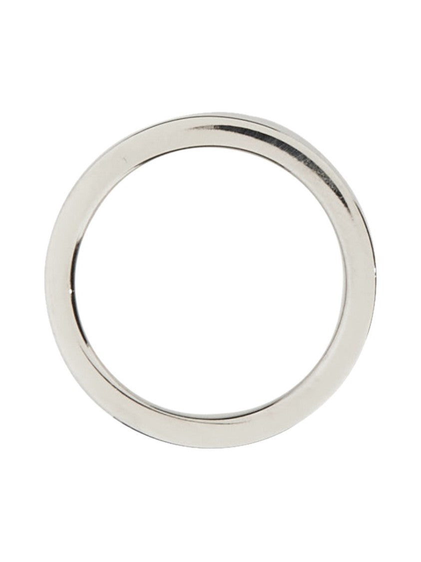 Mm6 By Maison Margiela Gold Circled Number 6 Engraved Brass Ring