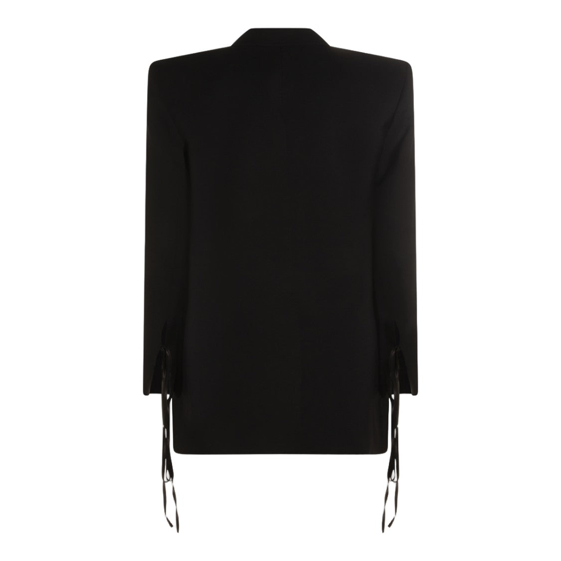 Nissa Double-Breasted Tailored Jacket With Ribbon Ties