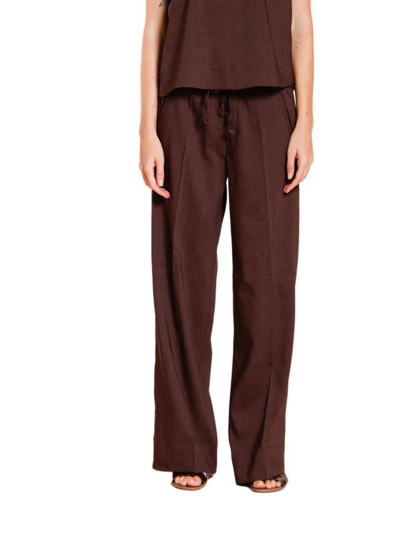 Mason's Relaxed Wide-Leg Trousers With Drawstring Waistband