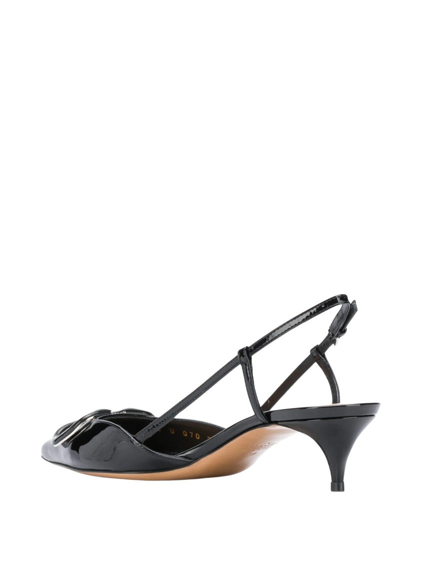 Valentino Sling Back Buckled Pointed-Toe Pumps