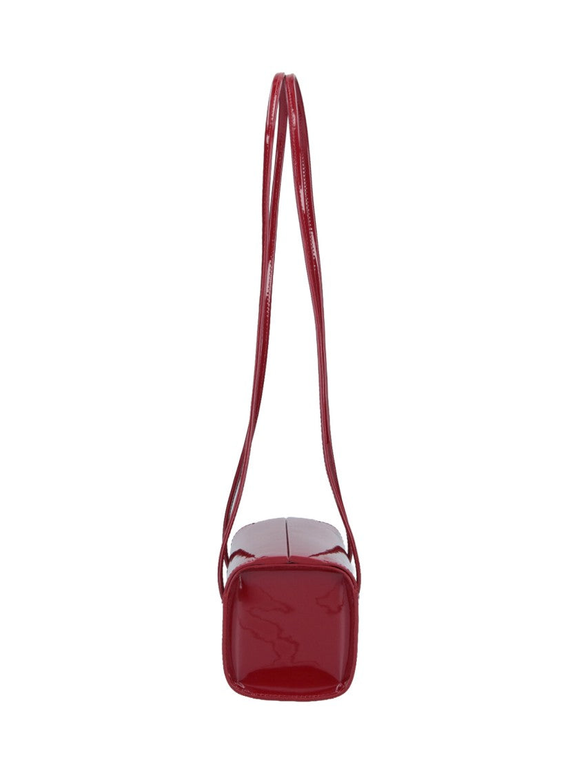 Fane Red Mie Brushed Leather Shoulder Bag