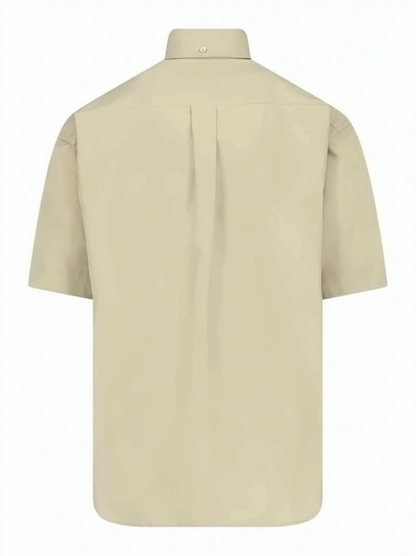 Burberry Classic Button-Down Short-Sleeve Shirt With Embroidered Logo