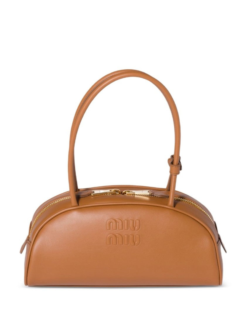 Miu Miu Elongated Smooth Leather Handbag