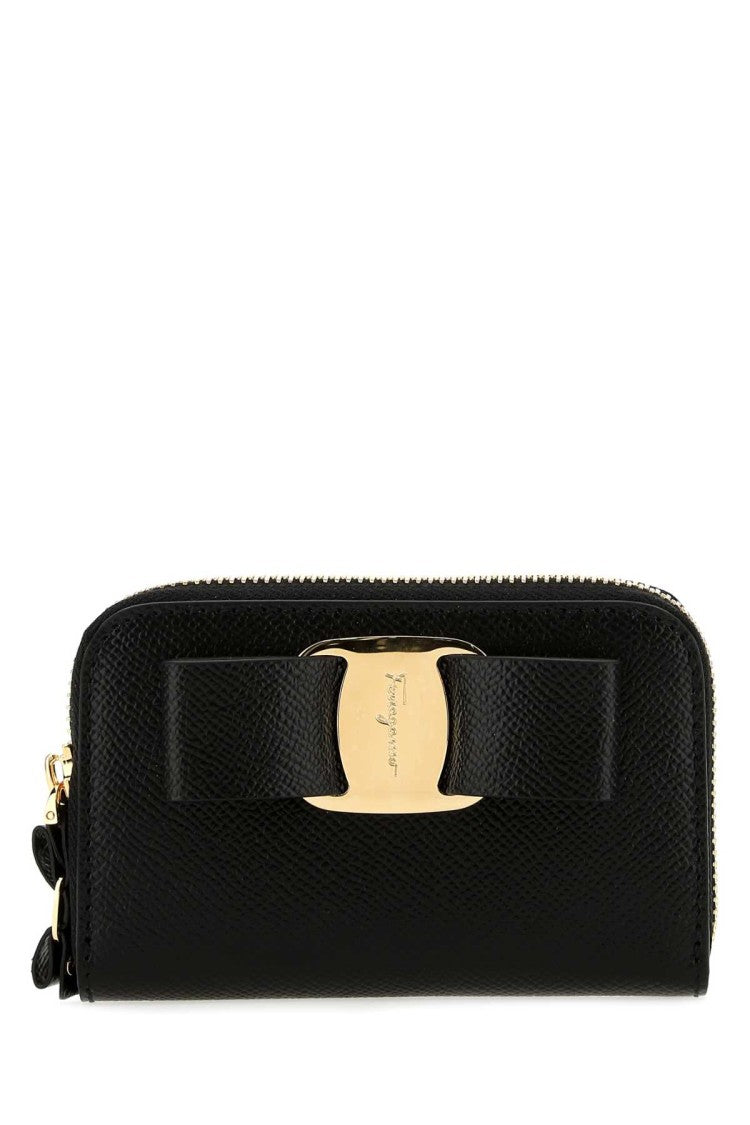 Salvatore Ferragamo Black Leather Wallet