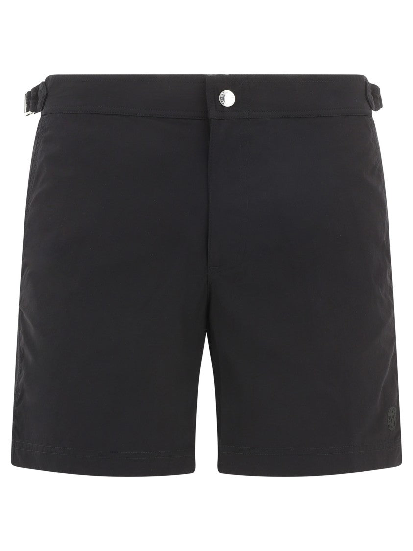 Alexander Mcqueen Tailored Black Swim Shorts