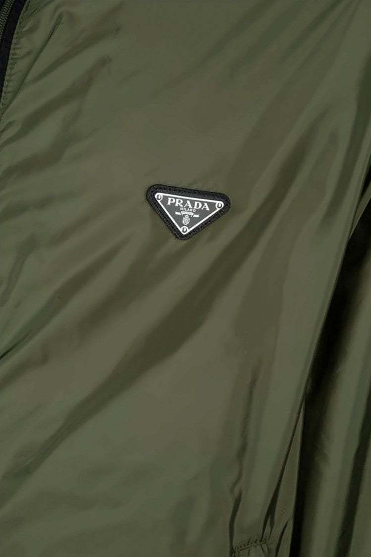 Prada Lightweight Green Recycled Polyamide Jacket With Minimalist Silhouette