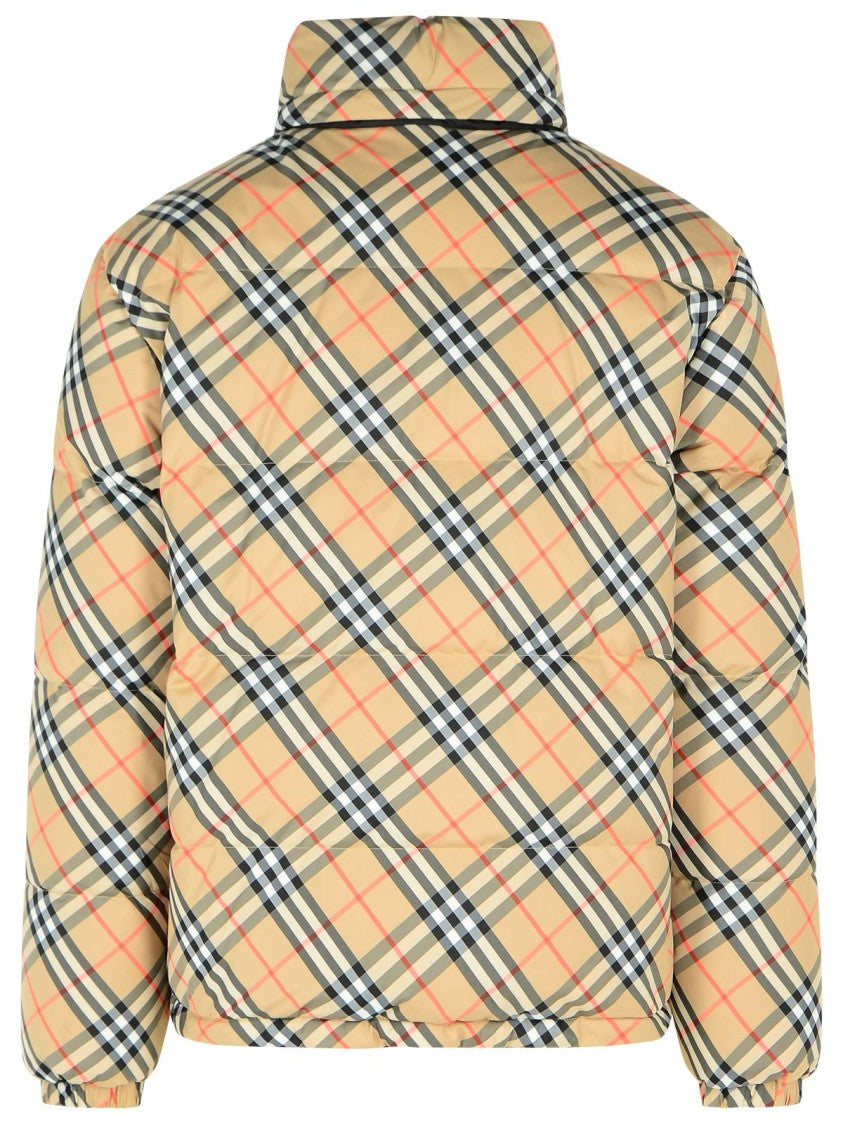 Burberry Reversible Beige Polyester 'Snowdon' Down Jacket