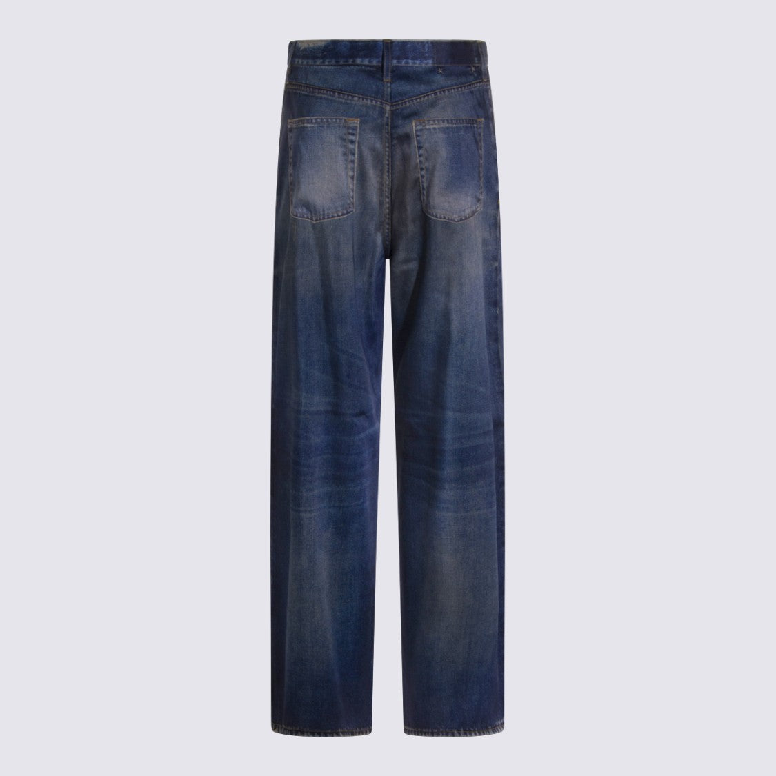 Golden Goose Mid-Rise Wide-Leg Jeans With Vintage Denim Print
