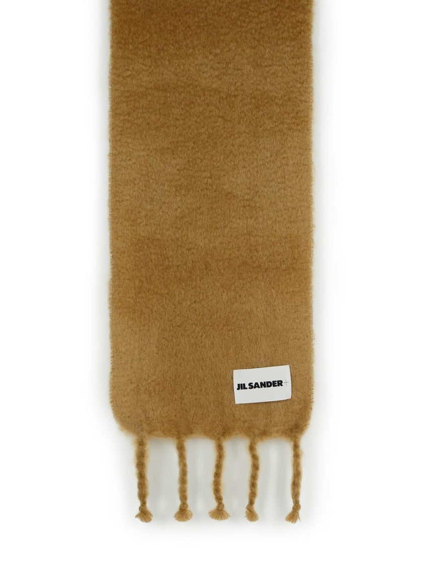 Jil Sander Beige Mohair Blend Scarf