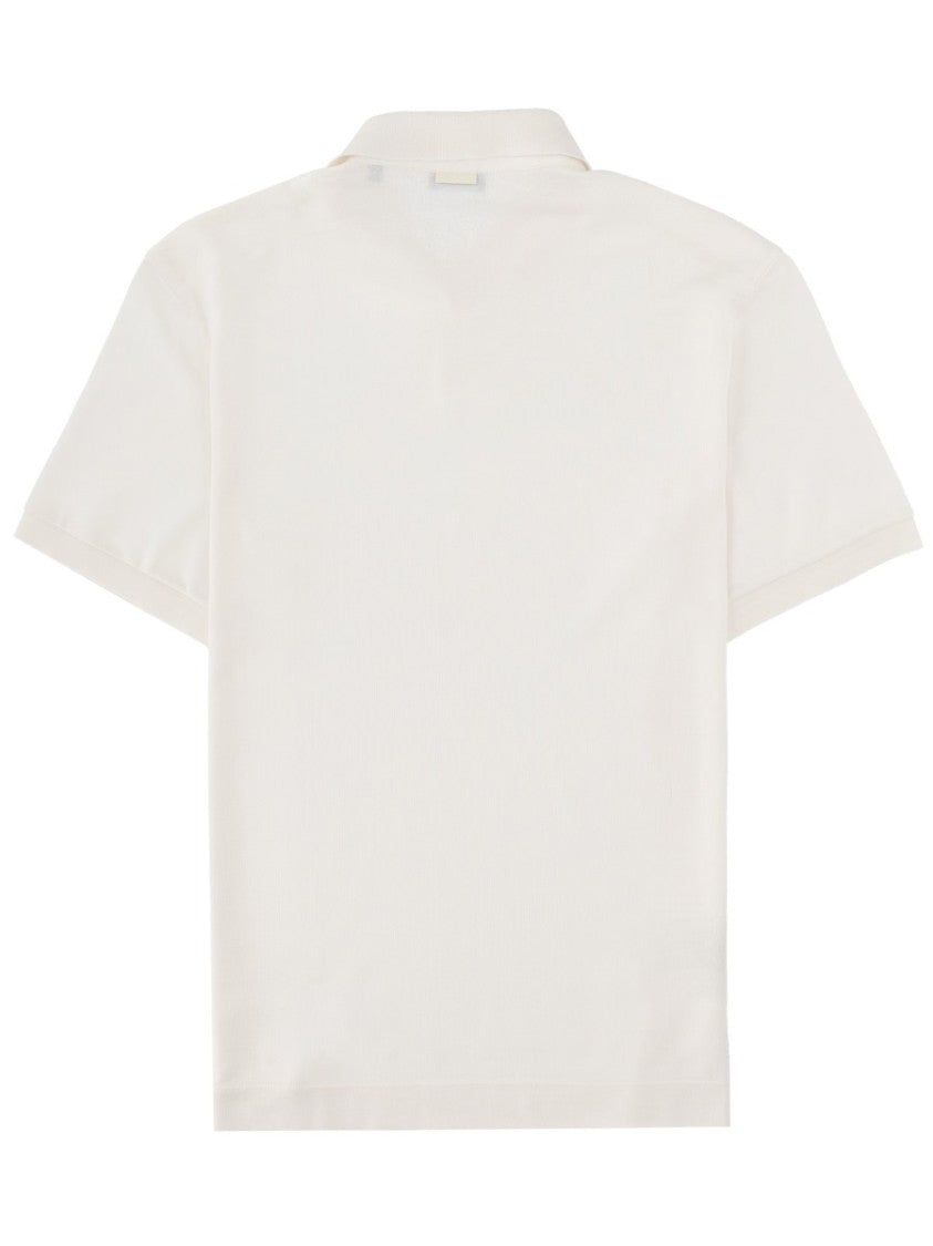 Zegna Cotton-Mulberry Silk Three-Button Polo Shirt