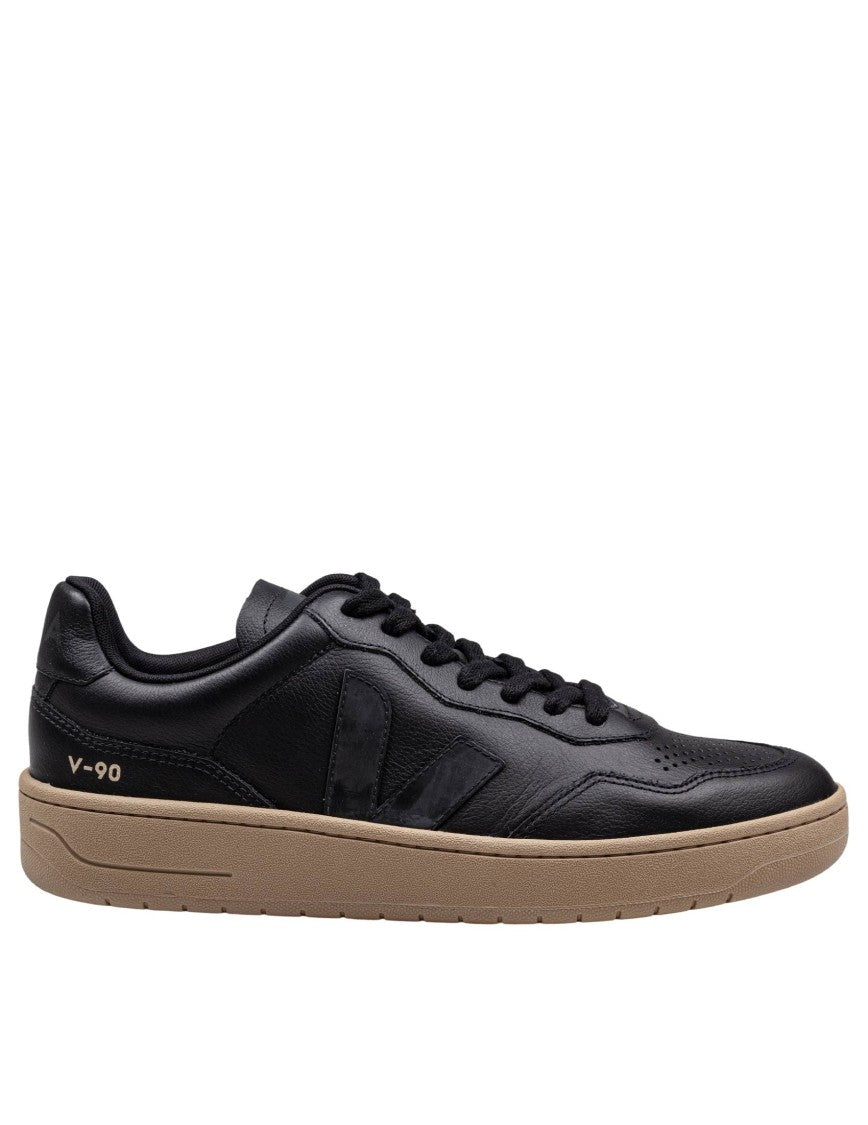 Veja Sneakers V-90 In Leather Color Black