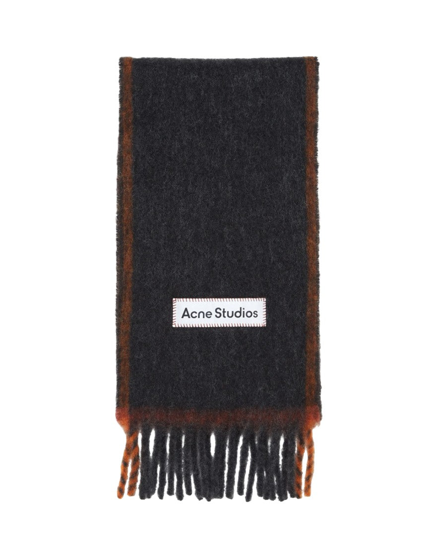 Acne Studios Vally Solid Black Scarf