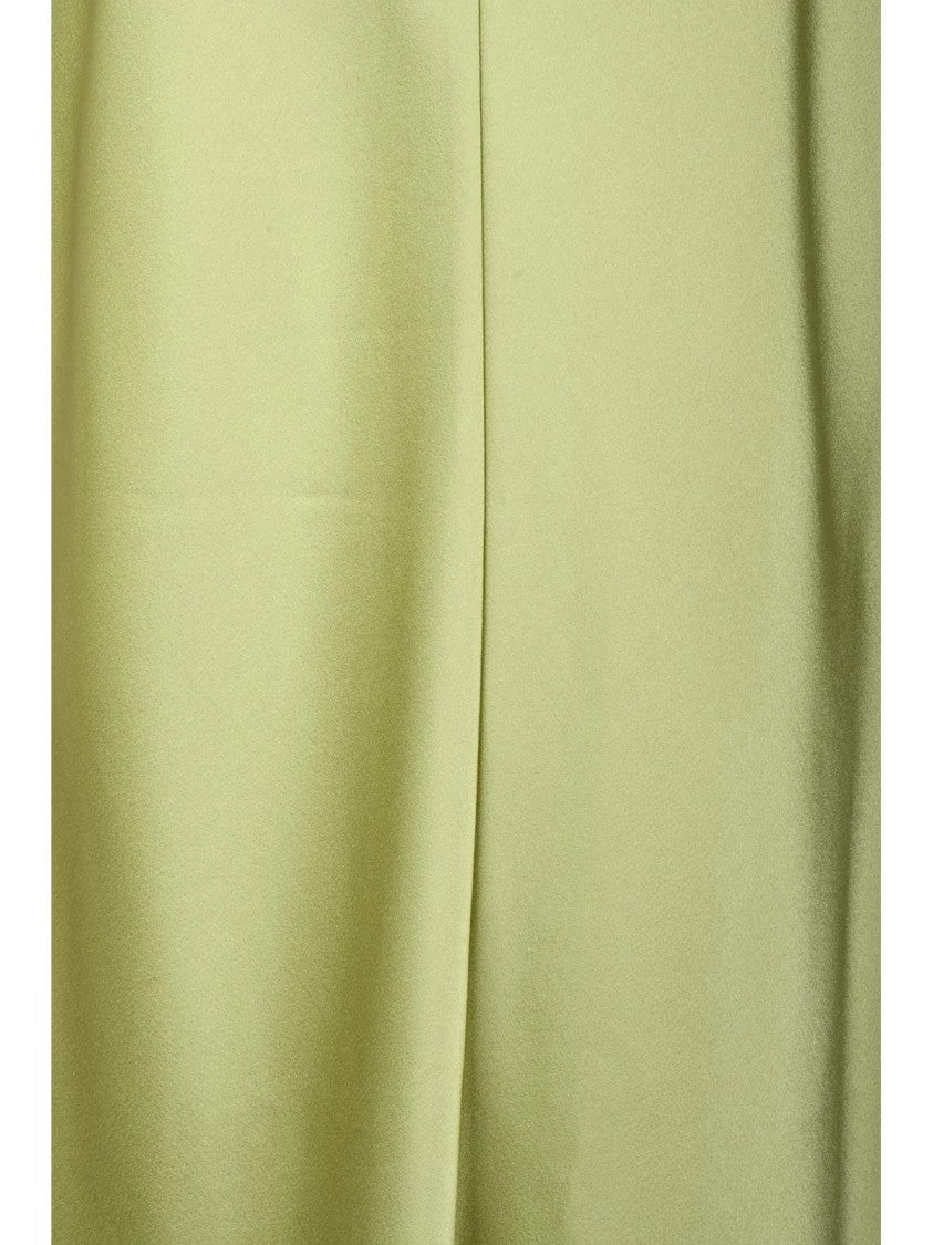 Blumarine Satin Stretch Midi Skirt - Green