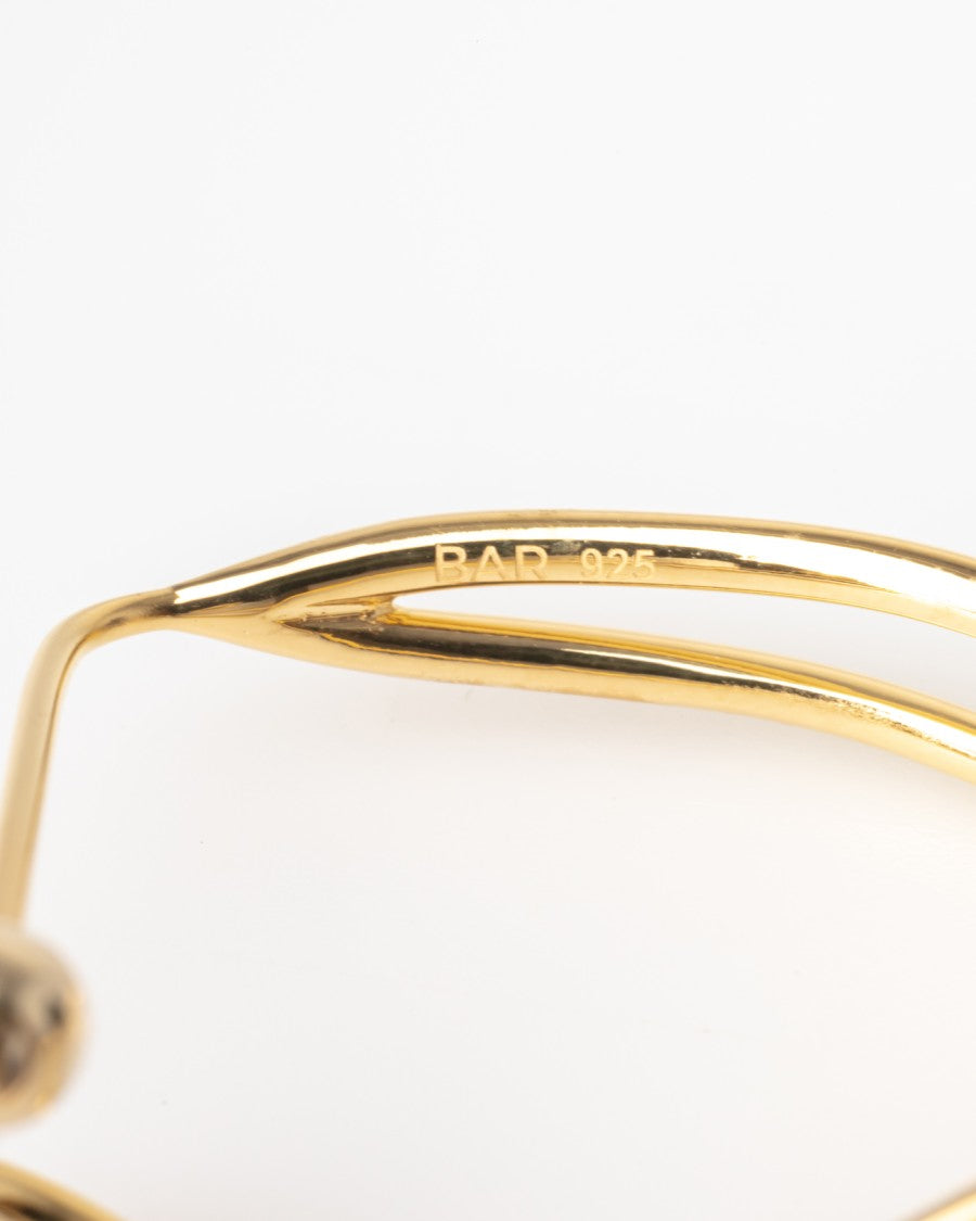 Bar Jewellery Crossed Paths Earrings – Gold-Plated Silver