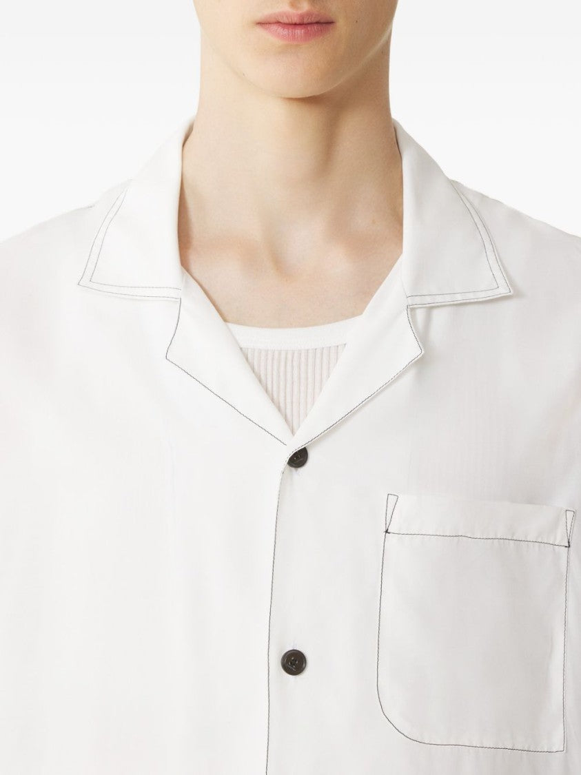 Lanvin White Graphic Chest Pocket Short Shirt