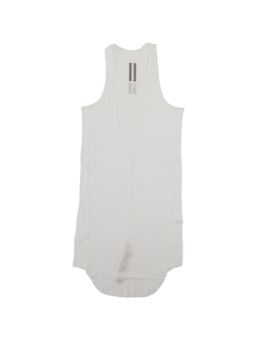 Rick Owens Basic Rib Tank Ribbed Elongated Cotton Tank Top