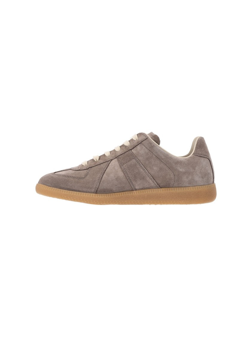 Maison Margiela Low-Profile Suede Gum-Sole Sneakers
