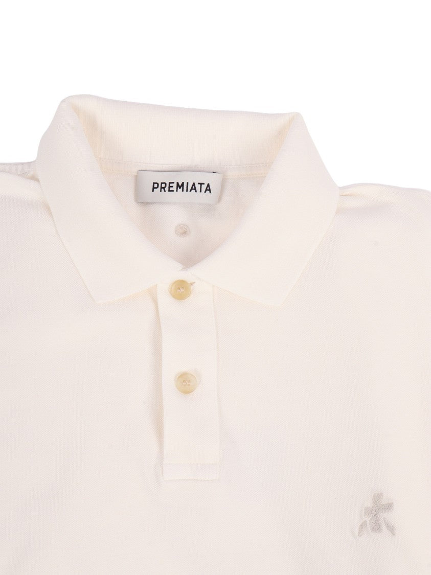Premiata White Jersey Wulfenita Polo Shirt