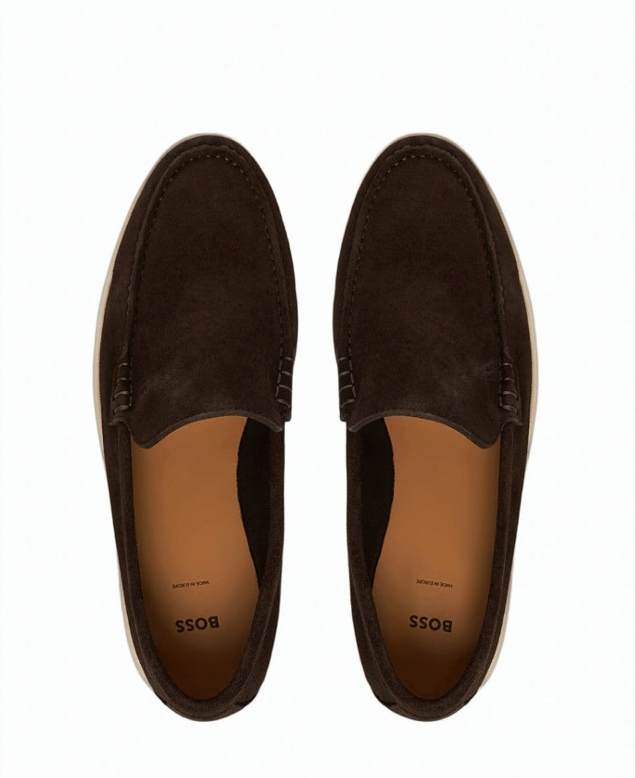 Boss Sienne Suede Slip On Loafers