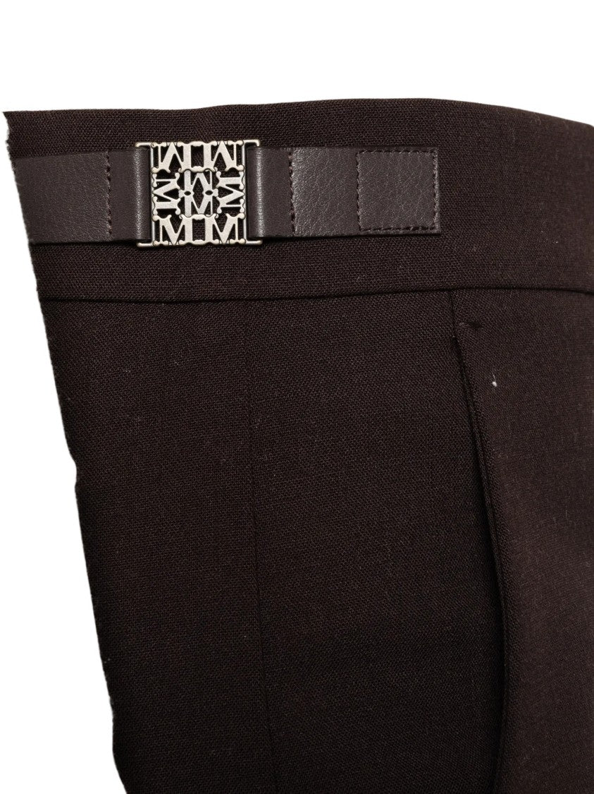 Max Mara Straight-Leg Trousers With Decorative Buckle And Clean Finish