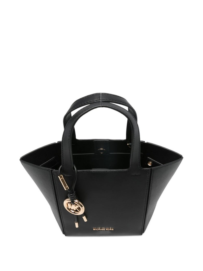 Michael Kors Structured Trapezoidal Handbag In Smooth Calf Leather